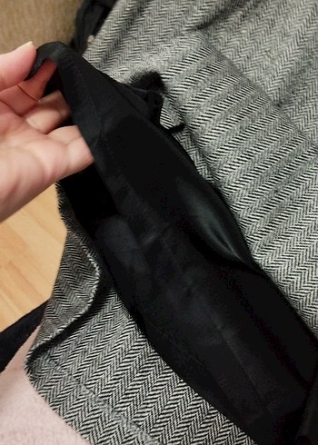 Gri Straplez Midi Kadın Triko Elbise - Görsel 8