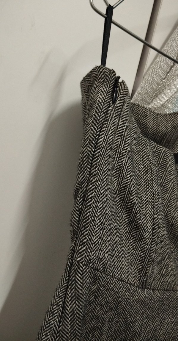 Gri Straplez Midi Kadın Triko Elbise - Görsel 4