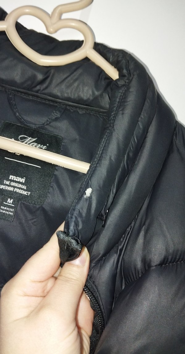 Siyah Fermuarlı Kadın Kışlık mont - Görsel 3