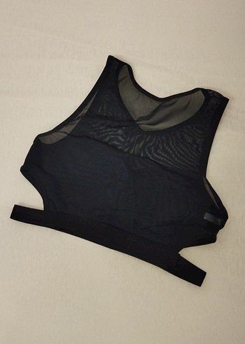 Siyah Goth Tarzı Spor Sütyeni - Görsel 3