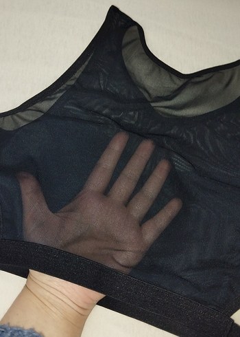 Siyah Goth Tarzı Spor Sütyeni - Görsel 2