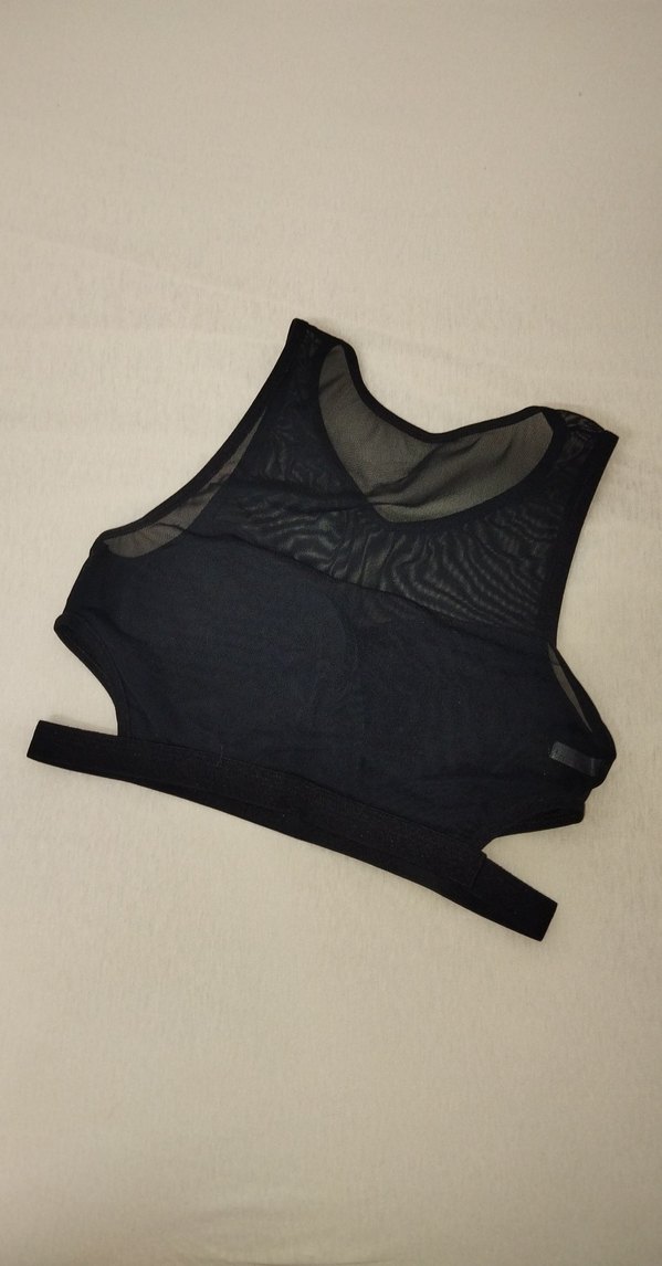 Siyah Goth Tarzı Spor Sütyeni - Görsel 3