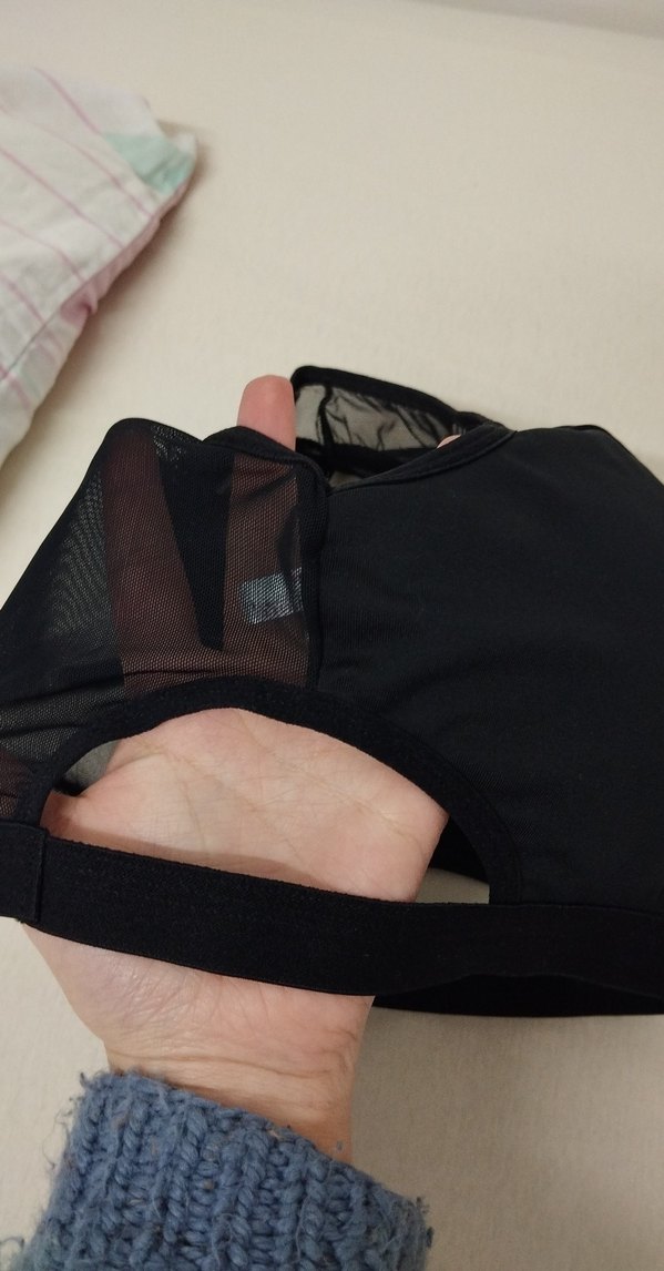 Siyah Goth Tarzı Spor Sütyeni - Görsel 5