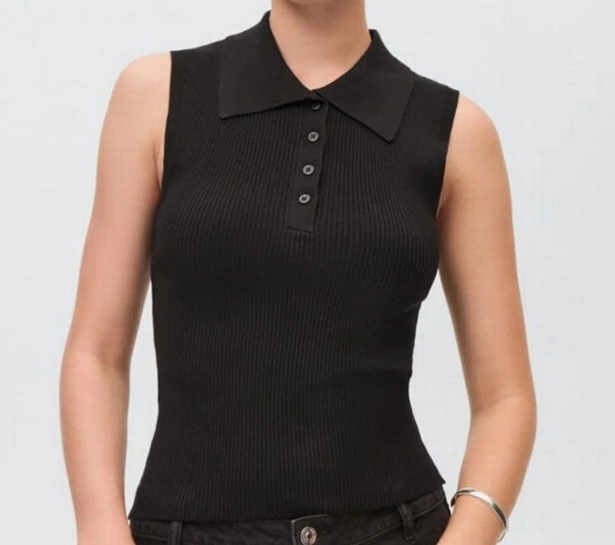 Düğmeli Siyah Kadın Atlet 3 farklı model - Görsel 5