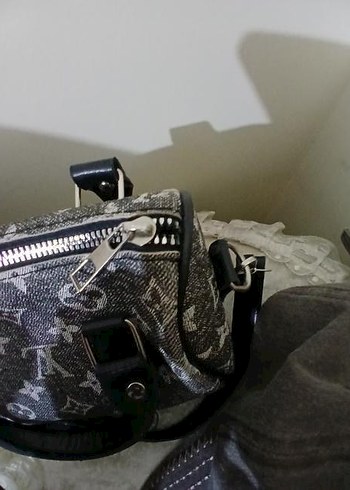 Gri Baskılı Kot Kadın Çanta - Görsel 3