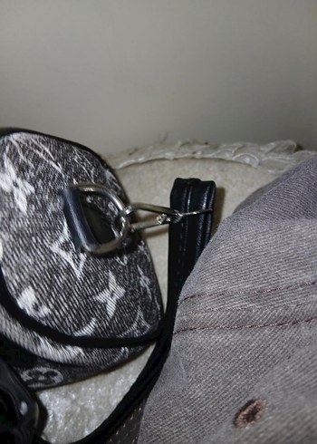 Gri Baskılı Kot Kadın Çanta - Görsel 4