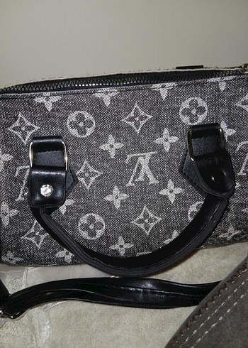 Gri Baskılı Kot Kadın Çanta - Görsel 2