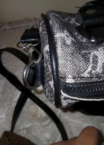 Gri Baskılı Kot Kadın Çanta - Görsel 5