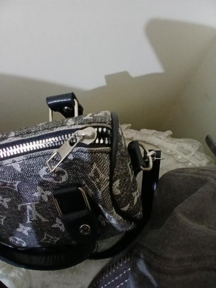 Gri Baskılı Kot Kadın Çanta - Görsel 3