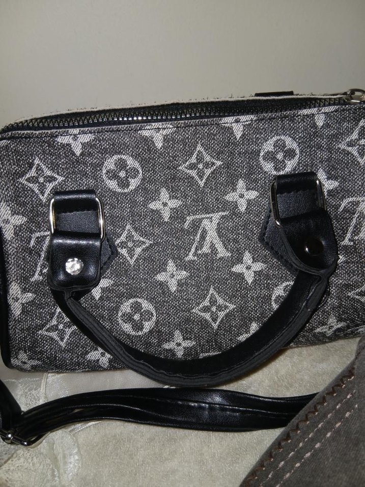 Gri Baskılı Kot Kadın Çanta - Görsel 2