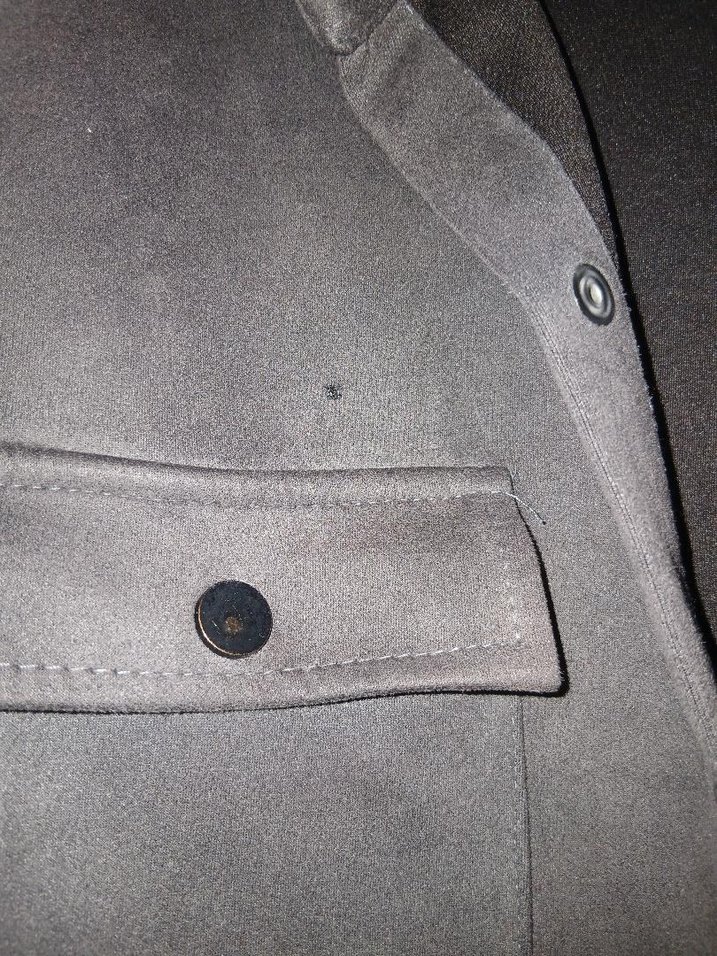 Gri Süet Düğmeli Kadın Ceket - Görsel 2