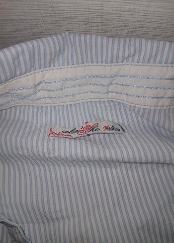 Gri Kısa Kollu Keten Kadın Gömlek - Görsel 2