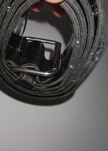 Çivili Siyah Deri Kadın Kemer - Görsel 2