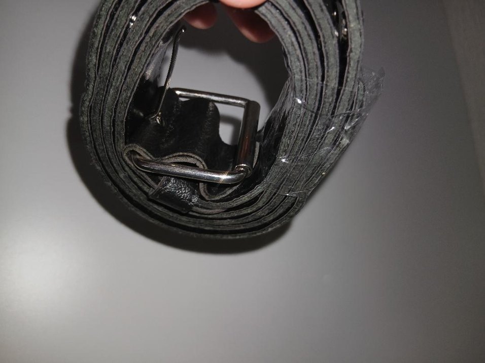 Çivili Siyah Deri Kadın Kemer - Görsel 2