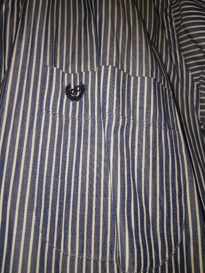 Erkek Gri Çizgili Kısa Kollu Gömlek - Görsel 3