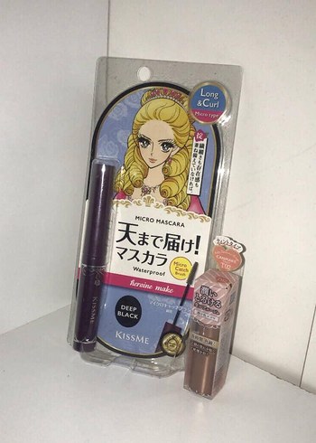 KissMe Suya Dayanıklı Mikro Maskara - Siyah & Pastel Bej