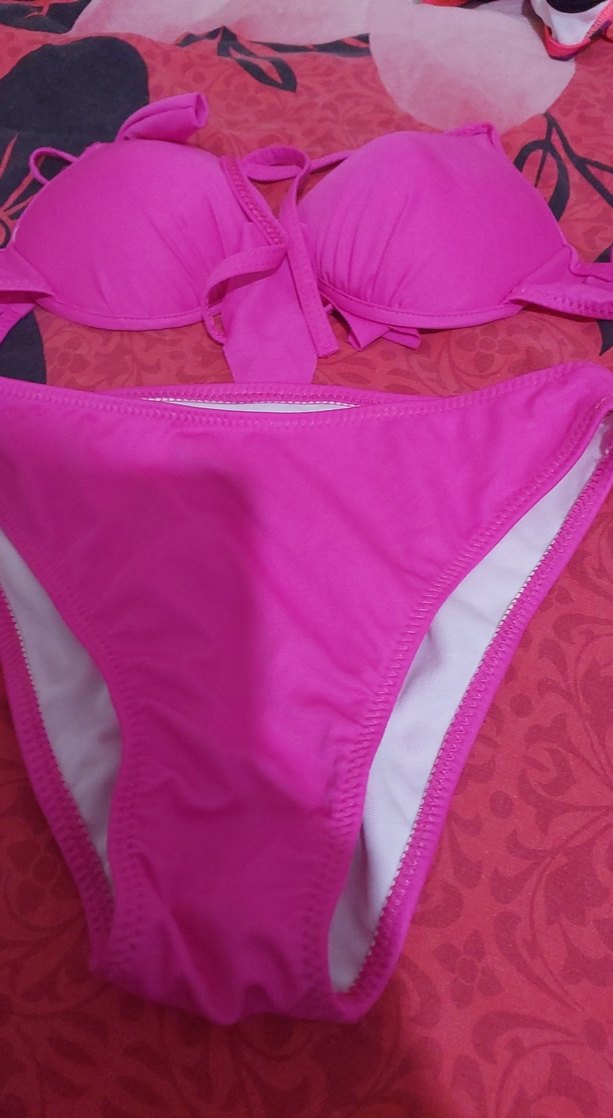 Pembe İpli Kadın Bikini Takımı - Görsel 2