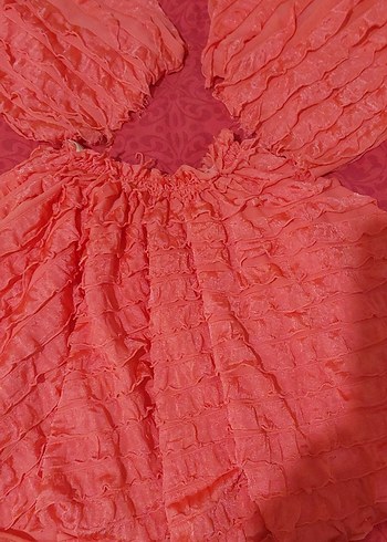 Pembe Fırfırlı Bohem pla kıyafeti - Görsel 4