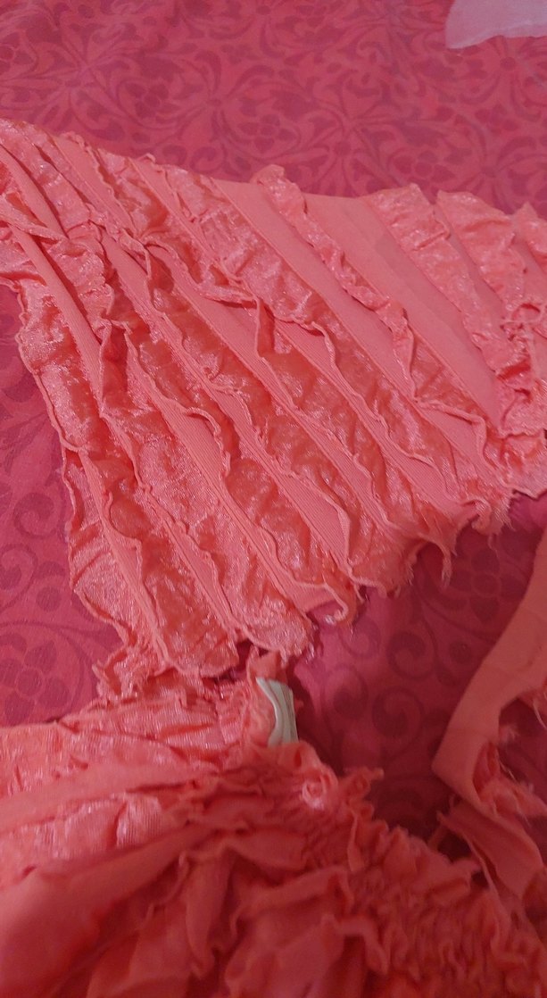 Pembe Fırfırlı Bohem pla kıyafeti - Görsel 3