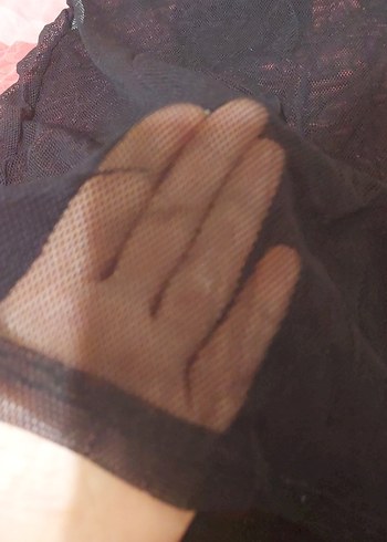 Drapeli Siyah Gotik Kadın tül plaj etegi - Görsel 2