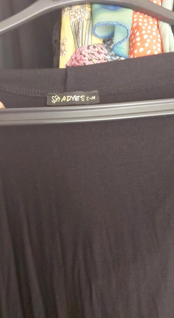 Uzun Siyah Kadın Kolsuz Kimono - Görsel 4