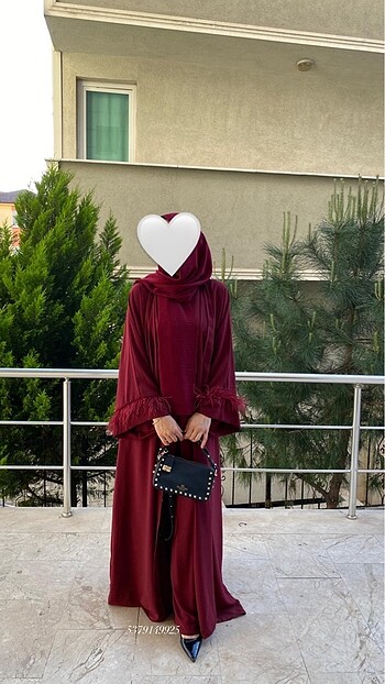 Özel dikim bordo abaya ????