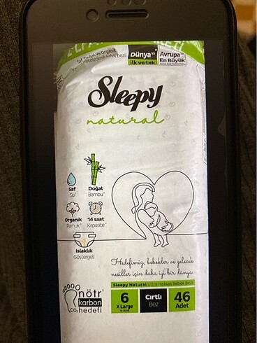 Sleepy Natural 6 Beden Cırtlı Bez