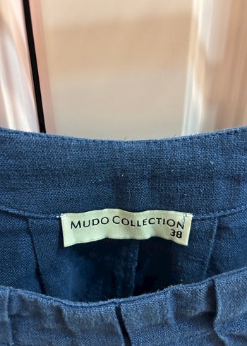 38 Beden lacivert Renk Lacivert Keten Midi Elbise MUDO
