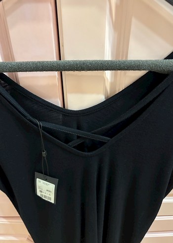 Siyah V Yakalı Kadın Tişört MAVİ JEANS - Görsel 6