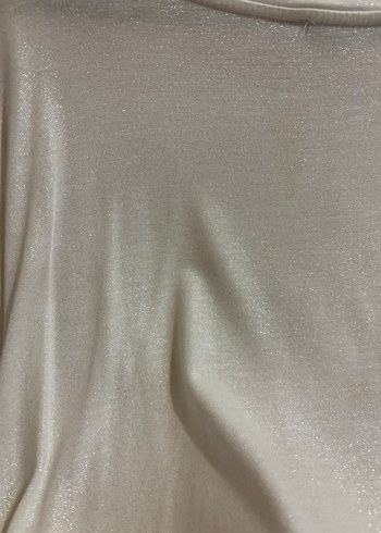 Beyaz Kadın Kısa Kollu Salaş Tişört - Görsel 6