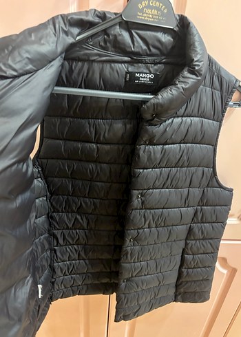 Düğmeli Siyah Kadın Şişme Yelek - Görsel 6