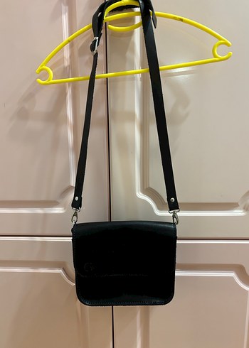 Siyah Deri Kadın Omuz Çantası - Görsel 2