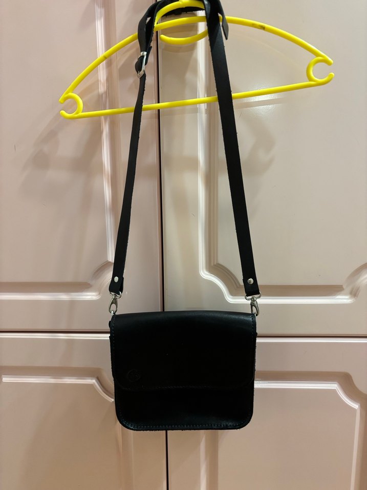 Siyah Deri Kadın Omuz Çantası - Görsel 2