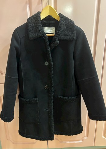 Düğmeli Siyah Midi Kadın Kaban Zara - Görsel 5