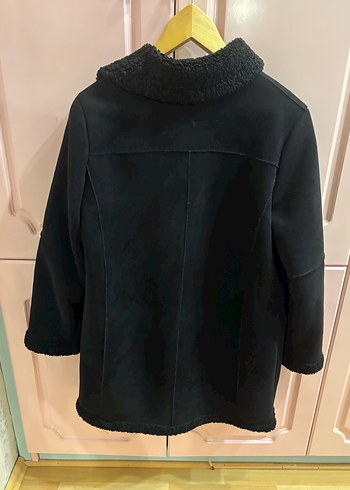 Düğmeli Siyah Midi Kadın Kaban Zara - Görsel 3