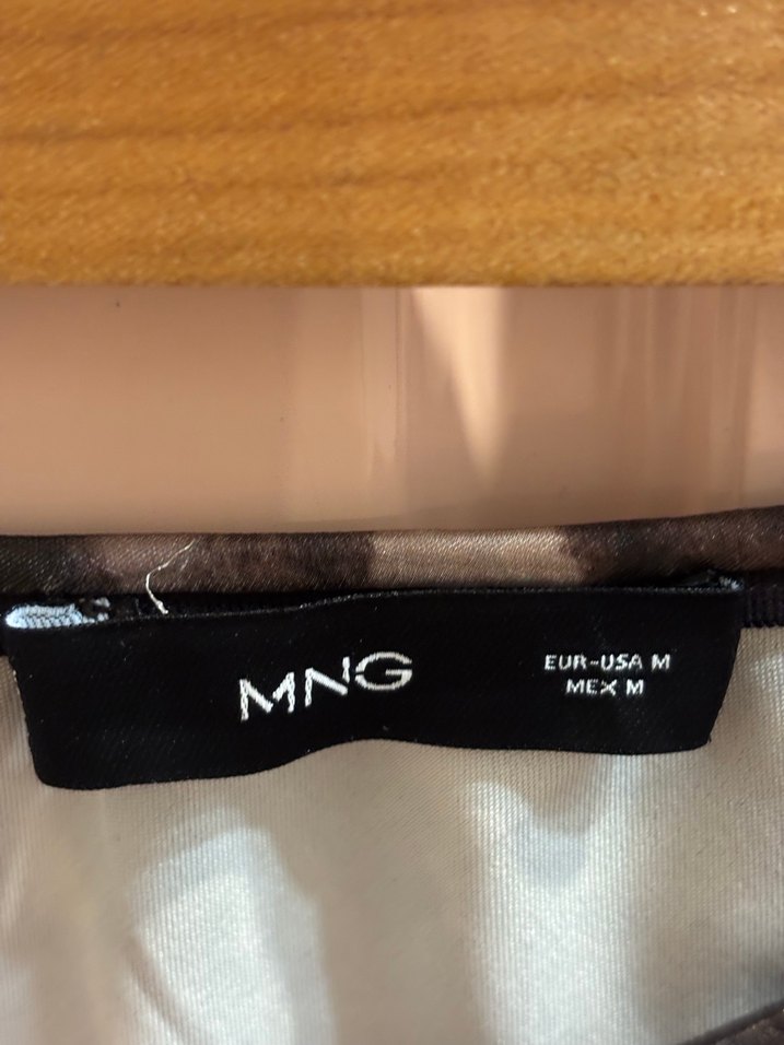 Bohem Zebra Desenli Uzun Saten Etek - Görsel 3