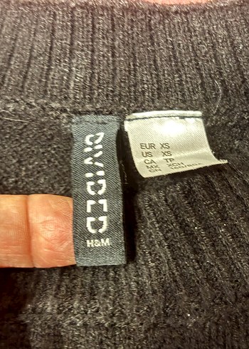 Çizgili Siyah  Kadın Kazak H&M - Görsel 4