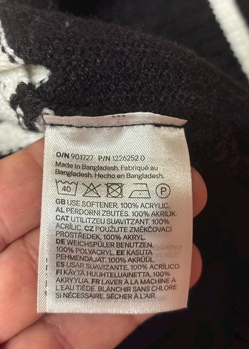 Çizgili Siyah  Kadın Kazak H&M - Görsel 3