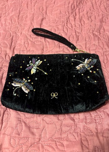 Nakışlı Siyah Kadın Portföy Çanta - Görsel 8
