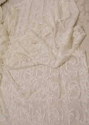 İşlemeli Beyaz Perde En:280 Boy:245 - Görsel 5