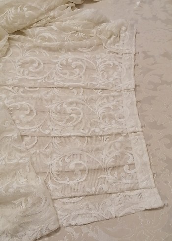 İşlemeli Beyaz Perde En:280 Boy:245 - Görsel 4