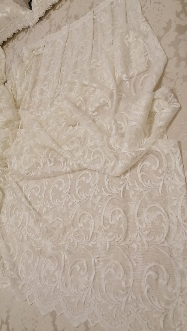 İşlemeli Beyaz Perde En:280 Boy:245 - Görsel 5