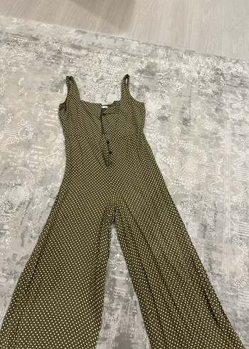 Mango Düğmeli Puanlı kalın askılı tulum - Görsel 5