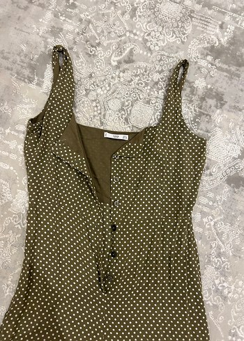 Mango Düğmeli Puanlı kalın askılı tulum - Görsel 2