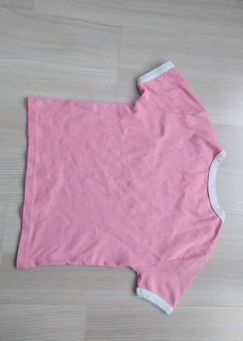Pembe Baskılı Kısa Kollu crop - Görsel 2