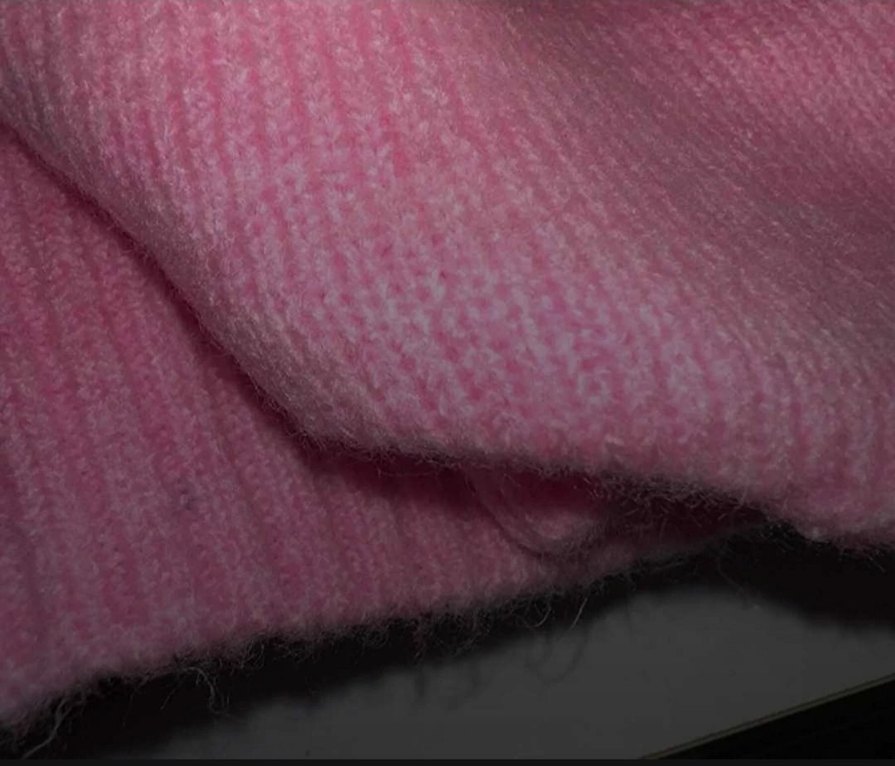 Pembe Örgü Kadın Bisiklet Yaka Kazak - Görsel 4