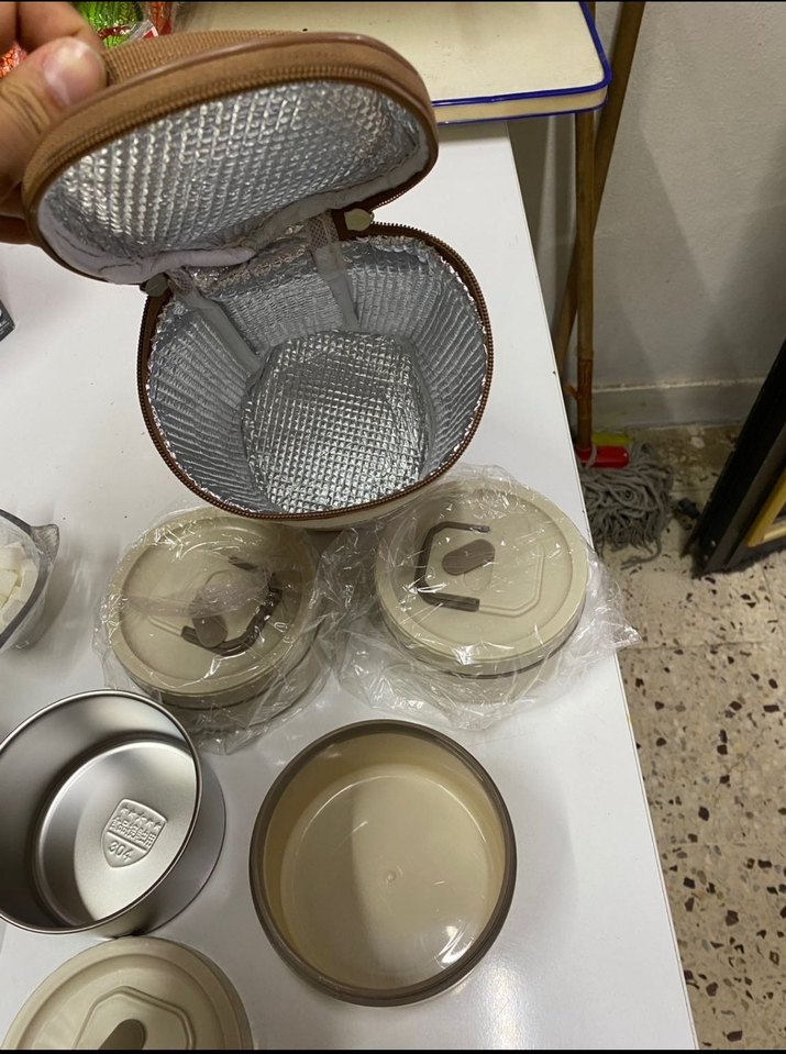 Beyaz Yemek Kabı Seti ve Taşıma Çantası - Görsel 2