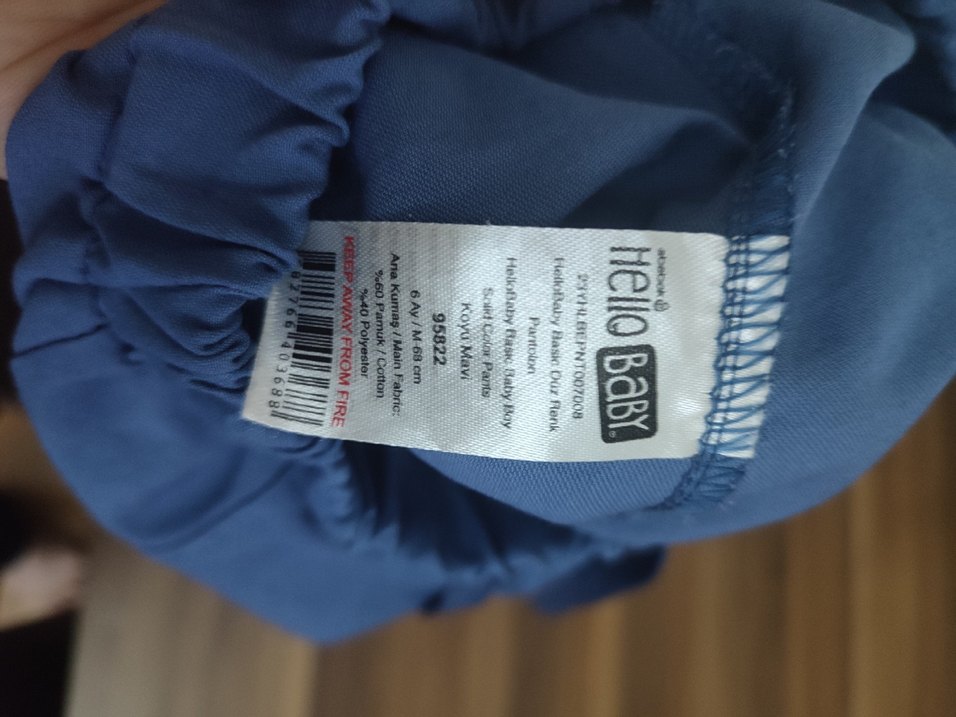 erkek bebek lacivert yazlik keten pantolon 9ay 68cm - Görsel 4