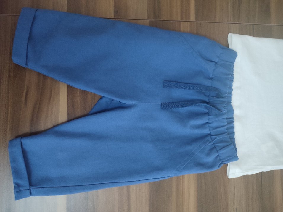 erkek bebek lacivert yazlik keten pantolon 9ay 68cm - Görsel 2