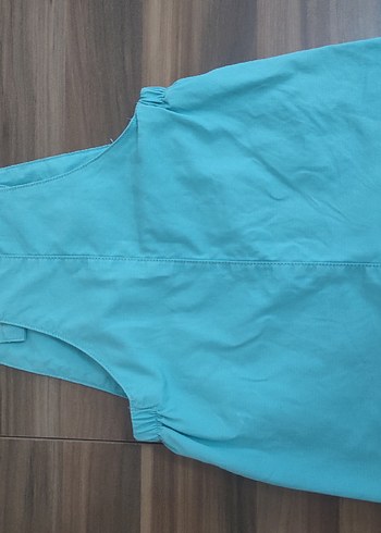 Turkuaz Baskılı erkek bebek salopet - Görsel 2